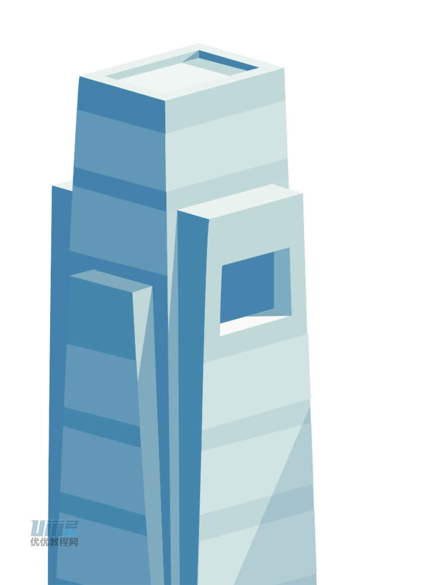 Illustrator绘制时尚的城市建筑效果图