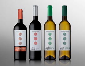Três Bagos葡萄酒产品包装设计欣赏