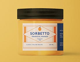 Sorbetto水果冰糕名片和包装设计欣赏