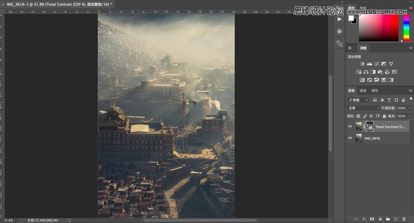 Photoshop峿ׯƬůɫЧ