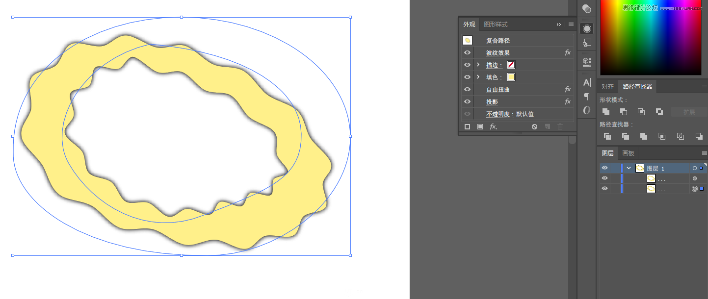 Illustrator制作立体卡通风格相框特效