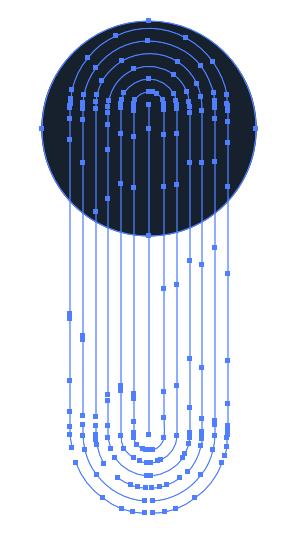 Illustrator绘制时尚的指纹按钮教程