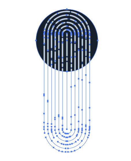 Illustrator绘制时尚的指纹按钮教程