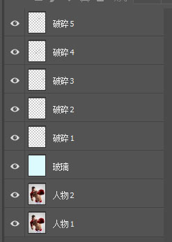 Photoshop创意合成拳击手击破玻璃效果