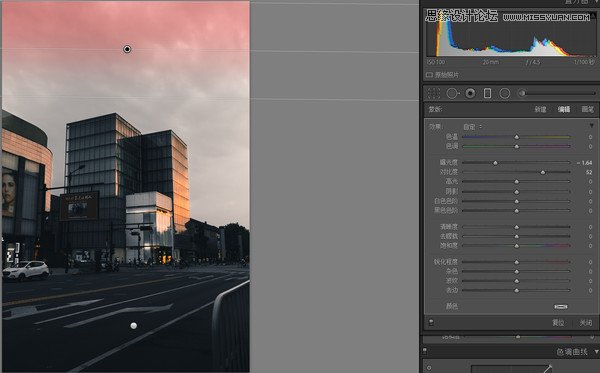 Photoshop结合LR制作质感冷色的城市照片