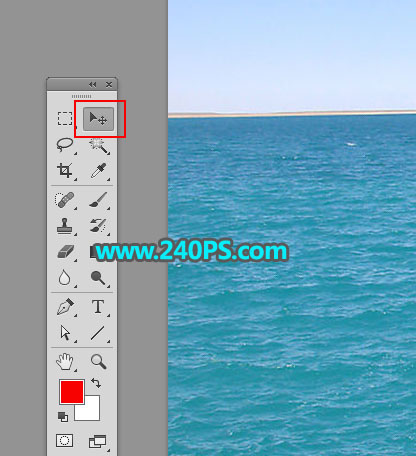 Photoshop合成大海中航行的轮船