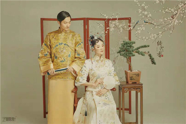 中国风古典风格的婚纱人像后期作品