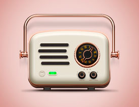 复古收音机：PS绘制立体风格的收音机