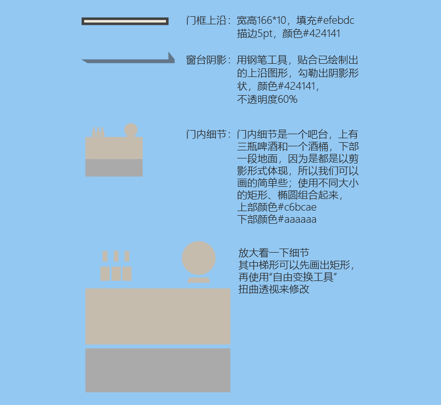 酒吧插画:AI绘制扁平化的啤酒屋插画