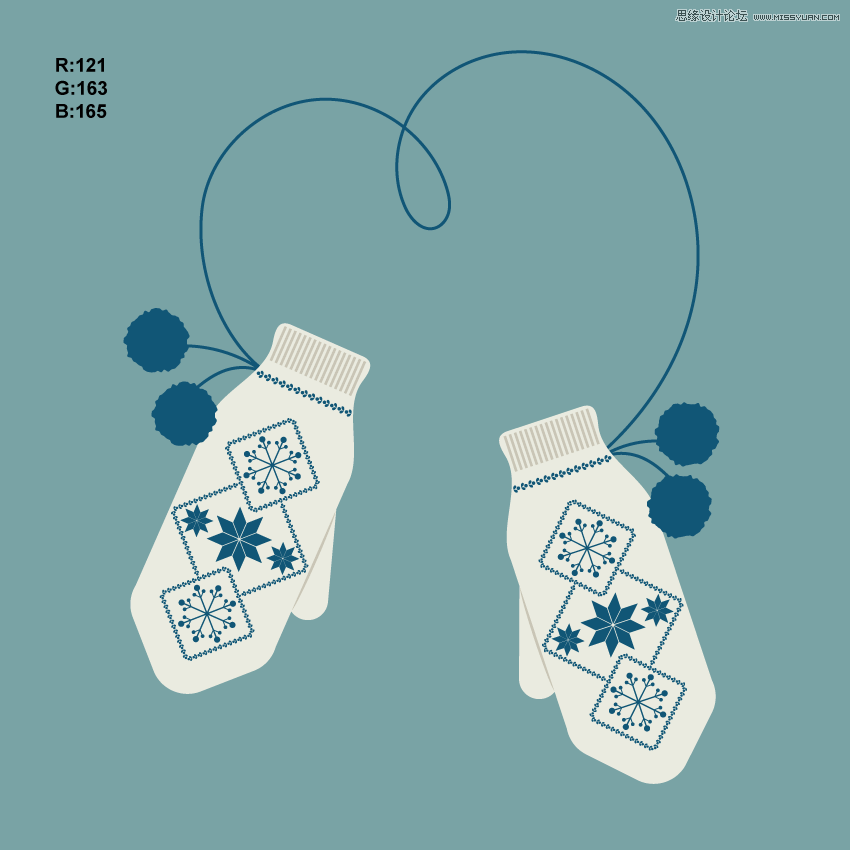 插画设计:用AI绘制连指手套插图