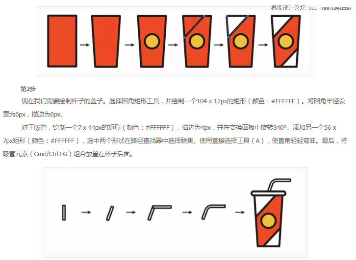 图标设计:使用AI绘制扁平化快餐图标