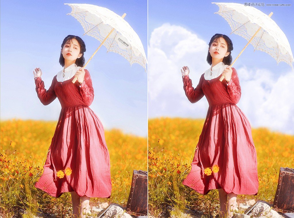 唯美效果:用PS制作梦幻唯美外景人像