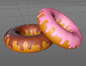 C4D详解甜甜圈美食的建模及渲染