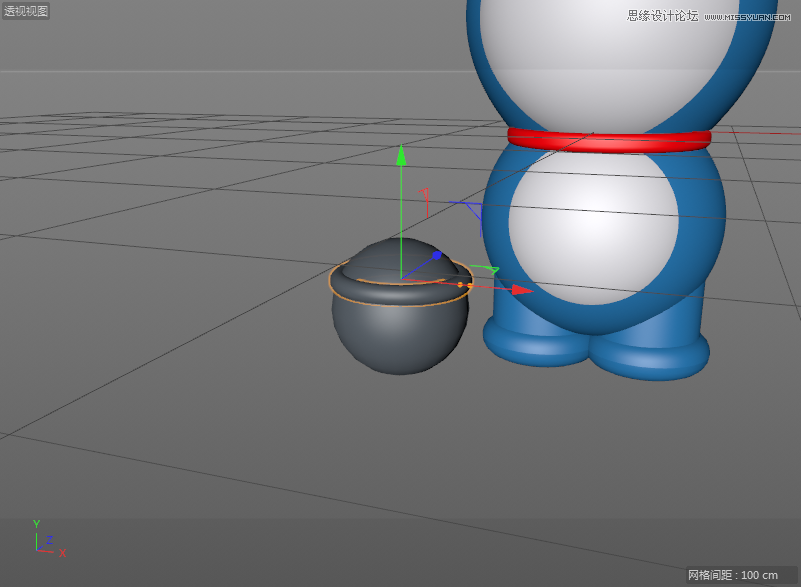 C4D详解机器猫哆啦A梦建模及渲染,PS教程   width="801" height="587" src="http://www.missyuan.net/uploads/allimg/190304/15391RX2-36.png" /></p><p>12.新建一个“圆环”，调整位置和大小，效果如下图所示。</p><img alt=