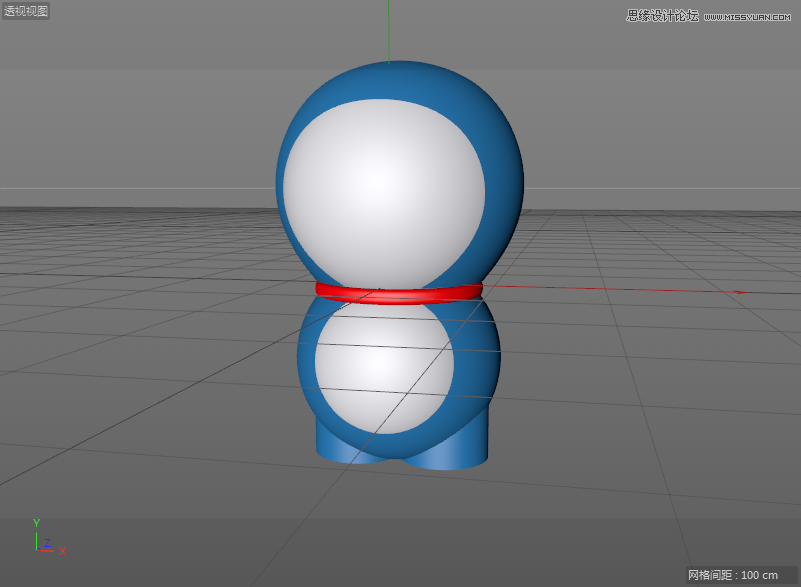 C4D详解机器猫哆啦A梦建模及渲染,PS教程   width="801" height="587" src="http://www.missyuan.net/uploads/allimg/190304/15391Q950-32.png" /></p><p>8.新建两个“圆柱”，调整位置和大小，制作双腿，效果如下图所示。</p><img alt=