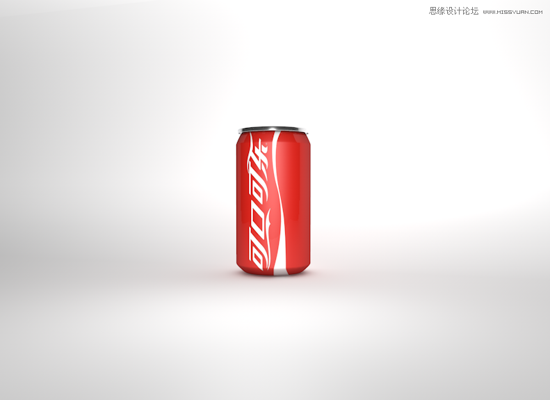 C4D制作逼真的可口可樂易拉罐模型,PS教程   width="850" height="550" src="http://www.missyuan.net/uploads/allimg/190304/1551302F6-116.png" /></p><p>5.搭建一個簡單的背景，完成渲染。</p><img alt=