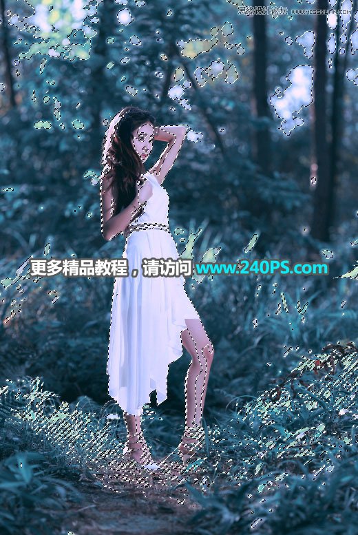 蓝色光效:用PS调出人像蓝色唯美效果