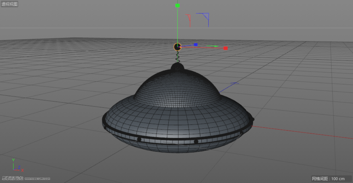 C4D制作小黄人飞碟建模及渲染教程