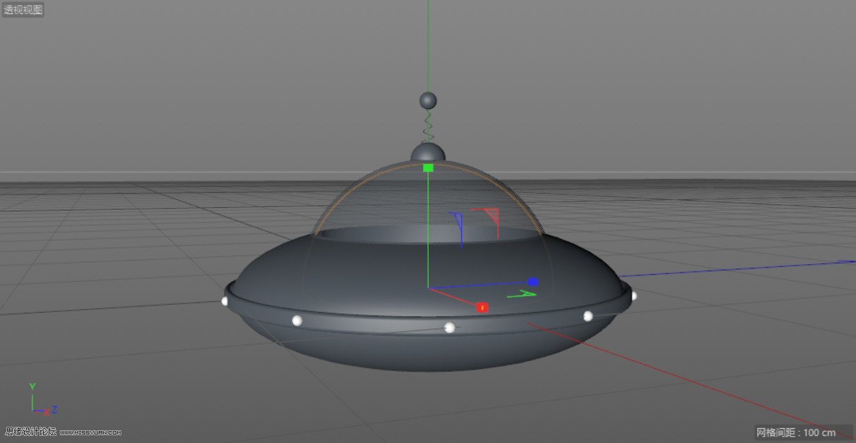 C4D制作小黄人飞碟建模及渲染教程