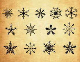 冬季雪花装饰图形PS形状