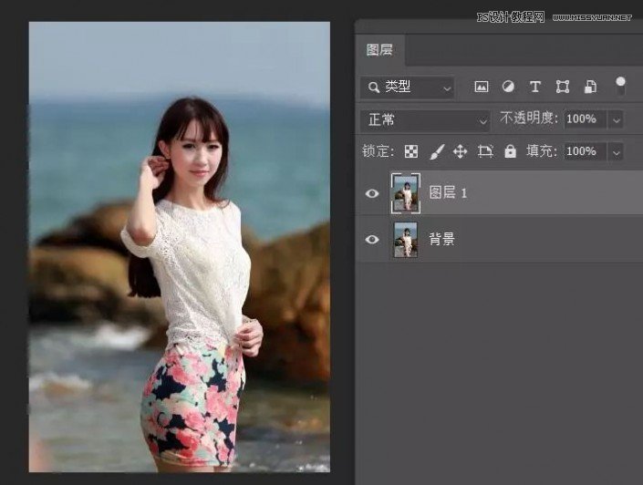 Photoshop巧用内容识别工具给人物进行缩放