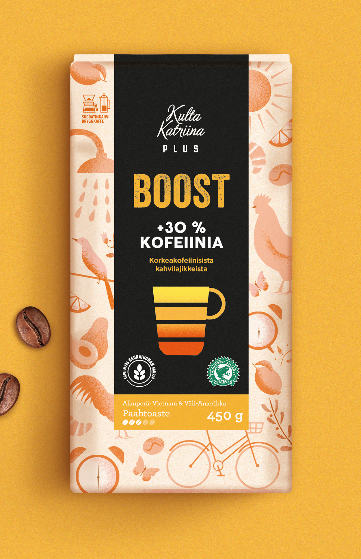 Kulta Katriina咖啡包装设计欣赏