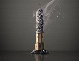 Photoshop创意合成禁烟公益宣传海报