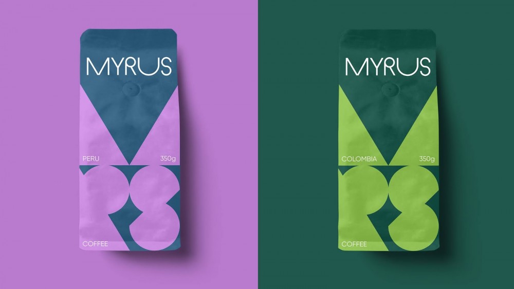 简约的MYRUS咖啡概念包装设计欣赏