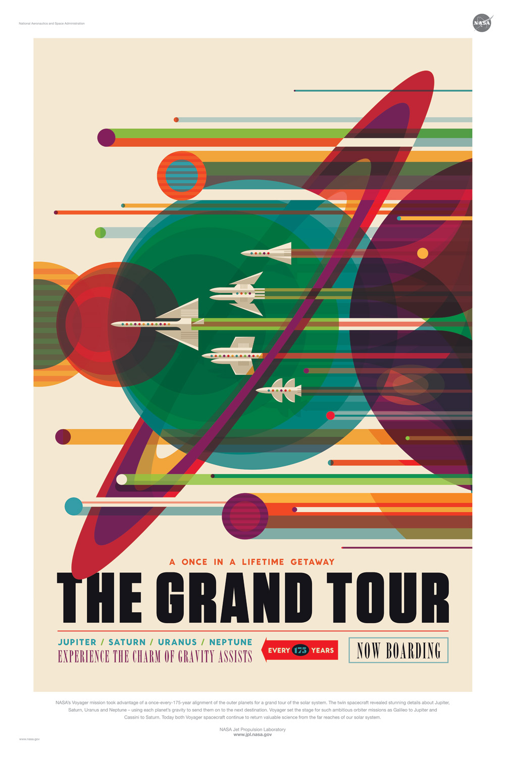 未来主题复古太空旅游海报设计欣赏